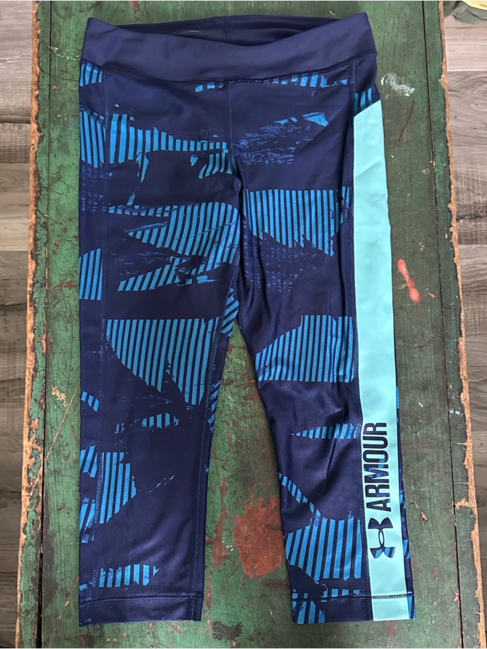 Under Armour Navy & Aqua Girls' Athletic Leggings